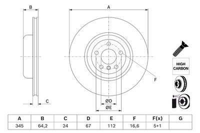 Тормозной диск BOSCH 0 986 479 J71