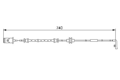 Indikators, Bremžu uzliku nodilums BOSCH 1 987 474 973