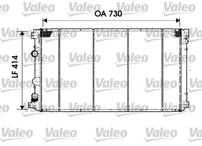Радиатор, охлаждение двигателя VALEO 732919