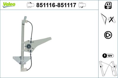 Стеклоподъемник VALEO 851116