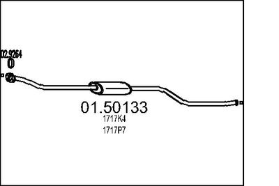 Vidējais izpl. gāzu trokšņa slāpētājs MTS 01.50133
