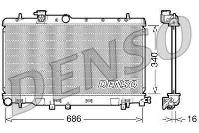Radiators, Motora dzesēšanas sistēma DENSO DRM36006