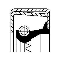 Уплотняющее кольцо, ступица колеса CORTECO 12001579B