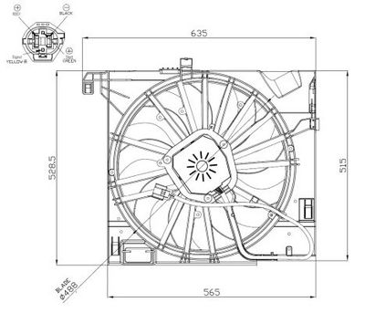 Ventilators, Motora dzesēšanas sistēma NRF 47955