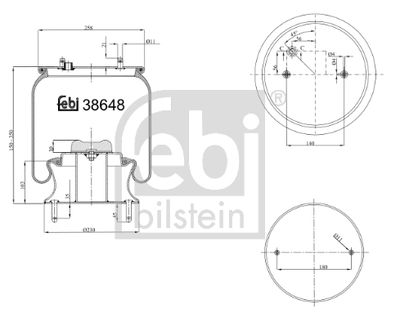 Pneimoatsperes spilvens, Pneimopiekare FEBI BILSTEIN 38648