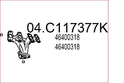 Труба выхлопного газа MTS 04.C117377K
