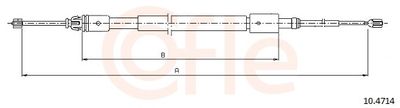 Тросик, cтояночный тормоз COFLE 92.10.4714