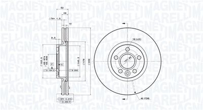 Тормозной диск MAGNETI MARELLI 360406087601