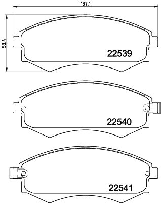 HELLA PAGID 8DB355032081 Bremžu uzliku kompl