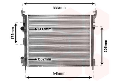 Radiators, Motora dzesēšanas sistēma VAN WEZEL 43002326