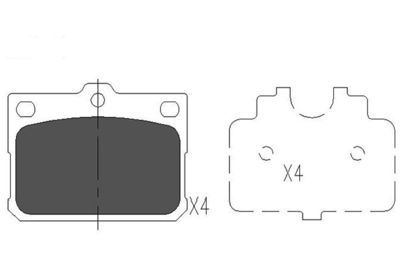 Bremžu uzliku kompl., Disku bremzes KAVO PARTS KBP-9081