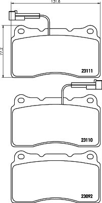 Комплект тормозных колодок, дисковый тормоз HELLA PAGID 8DB 355 018-361