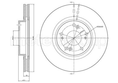 Bremžu diski METELLI 23-1324C