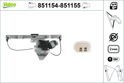 Стеклоподъемник VALEO 851154