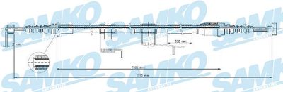 Тросик, cтояночный тормоз SAMKO C0388B