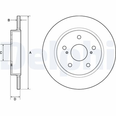 Тормозной диск DELPHI BG4183C