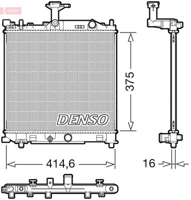 Радиатор, охлаждение двигателя DENSO DRM47040