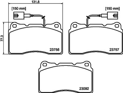 Bremžu uzliku kompl., Disku bremzes HELLA PAGID 8DB 355 021-151