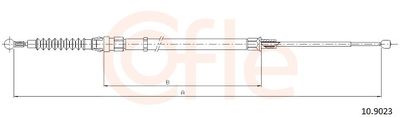Тросик, cтояночный тормоз COFLE 92.10.9023