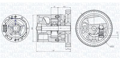 Масляный насос MAGNETI MARELLI 351516000040