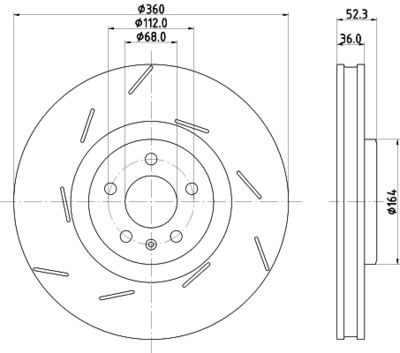 Bremžu diski HELLA PAGID 8DD 355 134-701