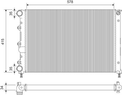 Radiators, Motora dzesēšanas sistēma VALEO 701380