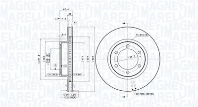 Тормозной диск MAGNETI MARELLI 360406062801