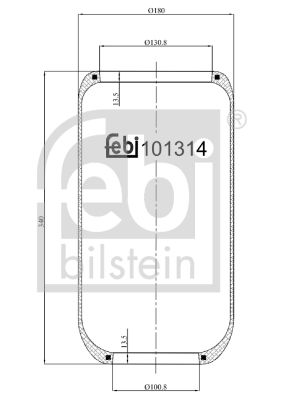 Pneimoatsperes spilvens, Pneimopiekare FEBI BILSTEIN 101314
