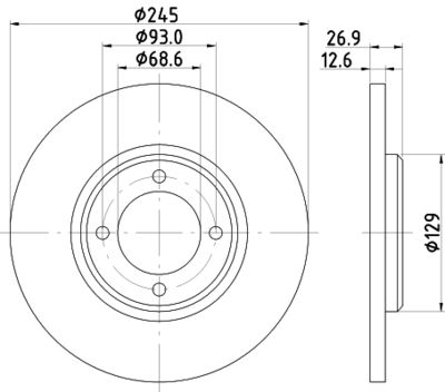 Bremžu diski HELLA PAGID 8DD 355 100-021