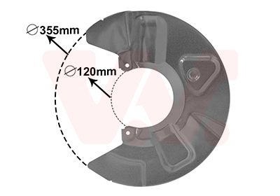 Dubļu sargs, Bremžu disks VAN WEZEL 5790371