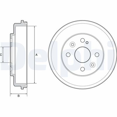 Bremžu trumulis DELPHI BF542