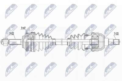 Приводной вал NTY NPW-DW-045