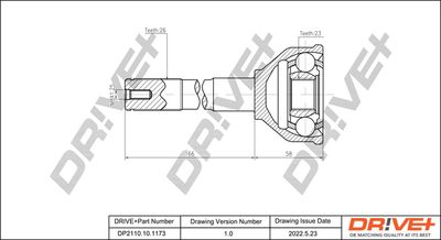 Шарнирный комплект, приводной вал Dr!ve+ DP2110.10.1173