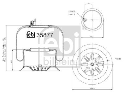 Pneimoatsperes spilvens, Pneimopiekare FEBI BILSTEIN 35877