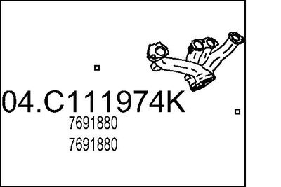 Труба выхлопного газа MTS 04.C111974K