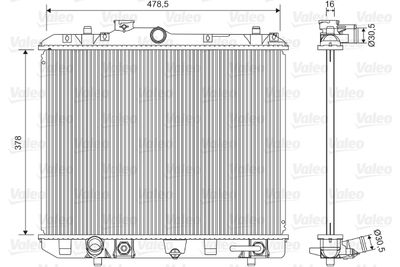 Радиатор, охлаждение двигателя VALEO 701604