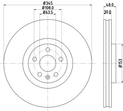 Bremžu diski HELLA PAGID 8DD 355 126-371
