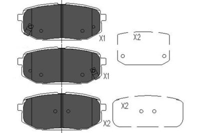 Bremžu uzliku kompl., Disku bremzes KAVO PARTS KBP-3032