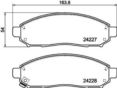 HELLA PAGID 8DB355012071 Bremžu uzliku kompl