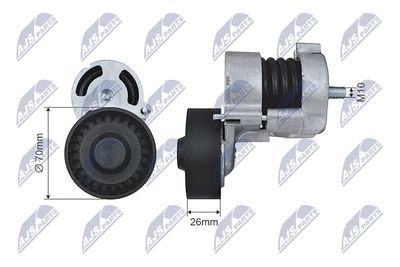 Натяжной ролик, поликлиновой ремень NTY RNK-BM-016