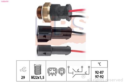 Термовыключатель, вентилятор радиатора EPS 1.850.610