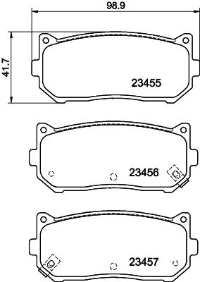 HELLA PAGID 8DB355009341 Bremžu uzliku kompl