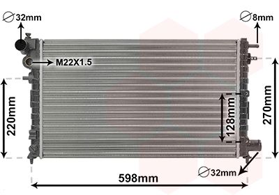 Radiators, Motora dzesēšanas sistēma VAN WEZEL 09002120