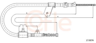 Тросик, cтояночный тормоз COFLE 92.17.0074