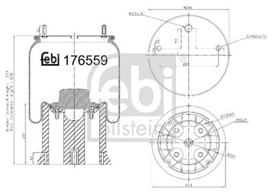 Pneimoatsperes spilvens, Pneimopiekare FEBI BILSTEIN 176559