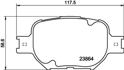 HELLA PAGID 8DB355010201 Bremžu uzliku kompl