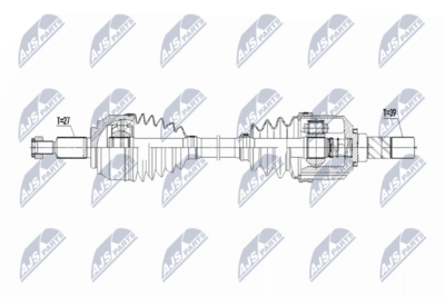 Приводной вал NTY NPW-RE-214