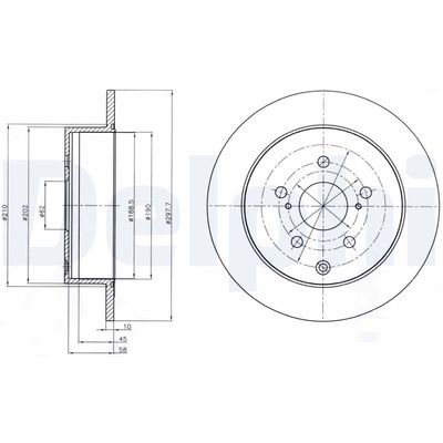 Bremžu diski DELPHI BG4237