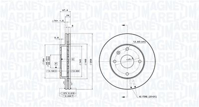 Bremžu diski MAGNETI MARELLI 360406057001