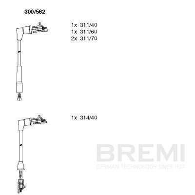 Augstsprieguma vadu komplekts BREMI 300/562